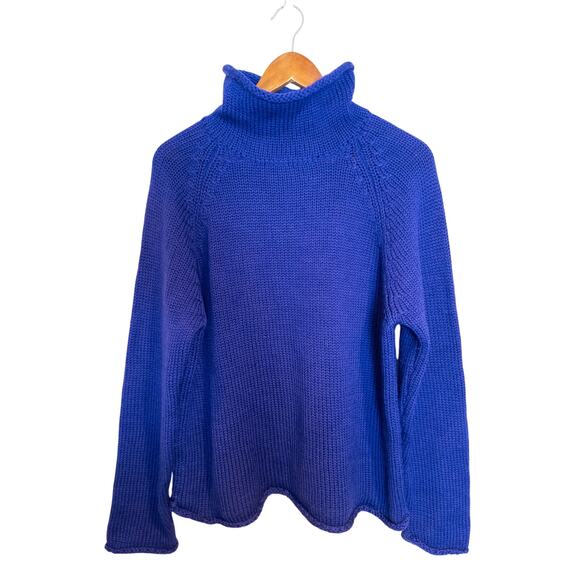 Vintage 90s J.Crew Heritage 100% Wool Oversized Chunky Knit Turtleneck XS - Picture 4 of 7